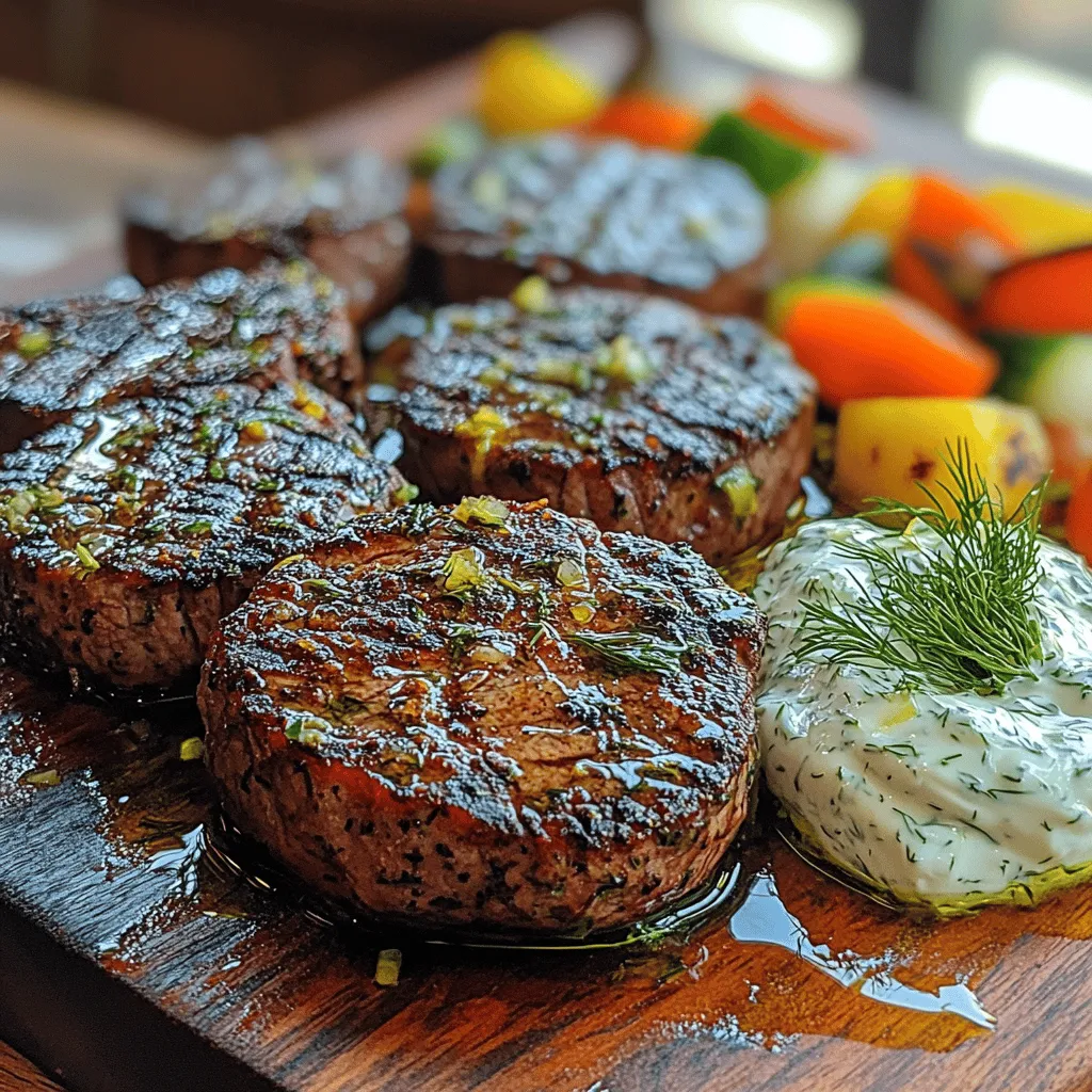 Welcome to the world of culinary delight where flavor meets finesse! Today, we are diving into a recipe that promises to elevate your grilling game: <strong>Tender Love & Dill in the Air</strong>. This delectable dish showcases a perfectly grilled beef tenderloin, marinated to perfection and served with a creamy dill sauce that will leave your taste buds dancing. Whether you’re hosting a summer barbecue or simply looking to impress your family with a gourmet meal, this recipe is sure to become a staple in your kitchen.” /></p>
</p>
<h3>Preheating the Grill: Why It Matters</h3>
</p>
<p>Before diving into the grilling process, preheating your grill is essential. A properly preheated grill ensures that your beef tenderloin sears beautifully, locking in those natural juices and flavors. It creates a perfect crust on the exterior while maintaining a tender and juicy interior. If the grill is not hot enough, the meat will stick, leading to uneven cooking and a less desirable texture.</p>
</p>
<p>To preheat your grill, turn it on to high heat and let it warm up for about 15 minutes. A good tip is to close the lid during this time to trap the heat. You can test if it’s ready by holding your hand 5 inches above the grill grate: if you can only keep it there for 2 seconds before it becomes too hot, your grill is at the ideal temperature for searing.</p>
</p>
<h3>Ideal Temperature Settings for Different Levels of Doneness</h3>
</p>
<p>Achieving the perfect doneness of your beef tenderloin is vital for maximizing flavor and texture. Here’s a quick guide to help you set your grill temperature accordingly:</p>
</p>
<p>– <strong>Rare</strong>: 120°F (49°C) – Very red, cool center.</p>
<p>– <strong>Medium Rare</strong>: 130°F (54°C) – Warm red center, ideal for tenderloin.</p>
<p>– <strong>Medium</strong>: 140°F (60°C) – Warm pink center.</p>
<p>– <strong>Medium Well</strong>: 150°F (66°C) – Slightly pink center.</p>
<p>– <strong>Well Done</strong>: 160°F (71°C) – Little or no pink.</p>
</p>
<p>For the best results, aim for medium-rare, as this level of cooking preserves the tenderness and flavor of the tenderloin while ensuring the meat is safely cooked. Adjust your grill temperature based on these doneness levels, using medium-high heat for searing and lower heat for cooking through.</p>
</p>
<h3>Tips for Grilling Tenderloin</h3>
</p>
<p>Grilling beef tenderloin may seem daunting, but with a few tips, you can achieve restaurant-quality results at home:</p>
</p>
<p>1. <strong>Use Quality Meat</strong>: Start with high-quality beef tenderloin. Look for USDA Prime or Choice grades for the best flavor and tenderness.</p>
</p>
<p>2. <strong>Marinate or Season</strong>: While the dill sauce will add flavor, consider marinating your tenderloin for a few hours or overnight in a mix of olive oil, garlic, and herbs for added depth.</p>
</p>
<p>3. <strong>Let It Come to Room Temperature</strong>: Before grilling, allow your tenderloin to sit at room temperature for about 30 minutes. This helps the meat cook evenly throughout.</p>
</p>
<p>4. <strong>Oil the Grill Grate</strong>: To prevent sticking, lightly oil the grill grates before placing the meat on them. Use a paper towel soaked in vegetable oil and hold it with tongs to wipe the grate.</p>
</p>
<p>5. <strong>Don’t Flip Too Often</strong>: Resist the urge to flip your tenderloin multiple times. Allow it to cook undisturbed for at least 4-5 minutes on each side. This helps form a beautiful sear and prevents the meat from drying out.</p>
</p>
<h3>Understanding Doneness Levels and Using a Meat Thermometer</h3>
</p>
<p>One of the best investments for any home cook is a reliable meat thermometer. It takes the guesswork out of determining doneness and ensures that your tenderloin is cooked to perfection. Insert the thermometer into the thickest part of the meat, avoiding any bones or fat, to get an accurate reading.</p>
</p>
<p>For medium-rare, you’ll want to remove the tenderloin from the grill when it reaches 130°F (54°C), as it will continue to cook as it rests. If you prefer more doneness, adjust your timing accordingly, but be cautious, as cooking past medium can lead to a dry texture.</p>
</p>
<h3>Resting the Meat: A Crucial Step</h3>
</p>
<p>Once your beef tenderloin has cooked to your desired doneness, it’s crucial to let it rest. Resting allows the juices that have been driven to the center of the meat during cooking to redistribute throughout the tenderloin, resulting in a juicier bite.</p>
</p>
<p><strong>Why Resting is Important</strong>: When meat is cooked, the muscle fibers contract and push juices toward the center. If you slice into the tenderloin immediately after cooking, those juices will escape, leaving you with a dry piece of meat. Resting allows the fibers to relax and reabsorb some of the juices, enhancing flavor and moisture.</p>
</p>
<p><strong>Recommended Resting Time</strong>: For a beef tenderloin, a resting period of about 10-15 minutes is ideal. Cover it loosely with aluminum foil to retain warmth without steaming it.</p>
</p>
<h3>Serving Suggestions</h3>
</p>
<p>Presentation is key when serving your grilled tenderloin, as the visual appeal enhances the dining experience. Here are some serving suggestions to elevate your dish:</p>
</p>
<p>1. <strong>Presentation Ideas</strong>: Slice the tenderloin into medallions and arrange them on a platter. Drizzle the dill sauce over the top or serve it on the side for guests to add as they please.</p>
</p>
<p>2. <strong>Garnishing with Fresh Herbs</strong>: Fresh herbs not only add a pop of color but also enhance the dish’s freshness. Consider garnishing with extra dill or parsley to complement the dill sauce.</p>
</p>
<p>3. <strong>Recommended Pairings</strong>: Seasonal vegetables like grilled asparagus, zucchini, or bell peppers provide a colorful and nutritious side. A fresh salad with mixed greens, cherry tomatoes, and a light vinaigrette can also brighten the plate.</p>
</p>
<p>4. <strong>Creating a Balanced Meal</strong>: To create a complete meal, serve your tenderloin alongside a starch, such as garlic mashed potatoes or quinoa. This combination offers protein, healthy fats, and essential nutrients, making for a satisfying dinner.</p>
</p>
<h3>Nutritional Benefits of the Recipe</h3>
</p>
<p>This recipe not only tantalizes the taste buds but also packs a nutritional punch. Here’s a breakdown of the health benefits of the key ingredients:</p>
</p>
<p>1. <strong>Lean Protein from Beef Tenderloin</strong>: Beef tenderloin is one of the leanest cuts of beef, making it an excellent source of high-quality protein, which is essential for muscle growth and repair.</p>
</p>
<p>2. <strong>Advantages of Greek Yogurt</strong>: The dill sauce includes Greek yogurt, which is rich in protein and probiotics. Probiotics support gut health, while the yogurt adds creaminess to the sauce without excessive calories.</p>
</p>
<p>3. <strong>Benefits of Fresh Herbs</strong>: Fresh dill is not only flavorful but also offers various health benefits, including anti-inflammatory properties and antioxidants that help combat oxidative stress.</p>
</p>
<p>4. <strong>Balancing Indulgence with Nutrition</strong>: While beef tenderloin is a rich cut of meat, pairing it with fresh vegetables and a yogurt-based sauce allows for a balanced meal that satisfies cravings without excessive calories.</p>
</p>
<h3>Conclusion</h3>
</p>
<p>In summary, preparing a grilled beef tenderloin with dill sauce is an experience that combines technique, flavor, and nutrition. By following the steps outlined—from preheating the grill to allowing the meat to rest—you can achieve a tender and juicy result that will impress family and friends alike.</p>
</p>
<p>The importance of flavor and technique in home cooking cannot be understated. With this recipe, you’ve learned how to maximize the natural flavors of beef and enhance them with fresh, vibrant ingredients. So, gather your ingredients, fire up the grill, and enjoy the rewarding experience of crafting this delicious dish. Remember, cooking is not just about the final product; it’s about the joy of the process as well. Embrace the adventure in the kitchen, and don’t hesitate to try this recipe for yourself—you won’t be disappointed!</p>
</div>