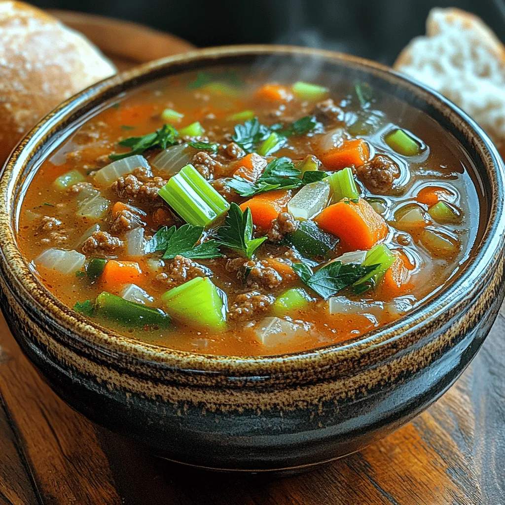 Hearty Veggie & Beef Delight Soup: A Comforting and Nutritious Recipe