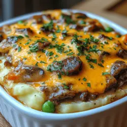 When it comes to comfort food, few dishes evoke the warmth and satisfaction of a hearty casserole. The Hearty Beef & Mushroom Country Casserole is a timeless recipe that brings together the rich flavors of ground beef and earthy mushrooms, creating a dish that is as delightful to the palate as it is to the soul. This casserole is not only filling but also embodies the essence of home-cooked goodness, making it a perfect meal for family gatherings or cozy weeknight dinners.