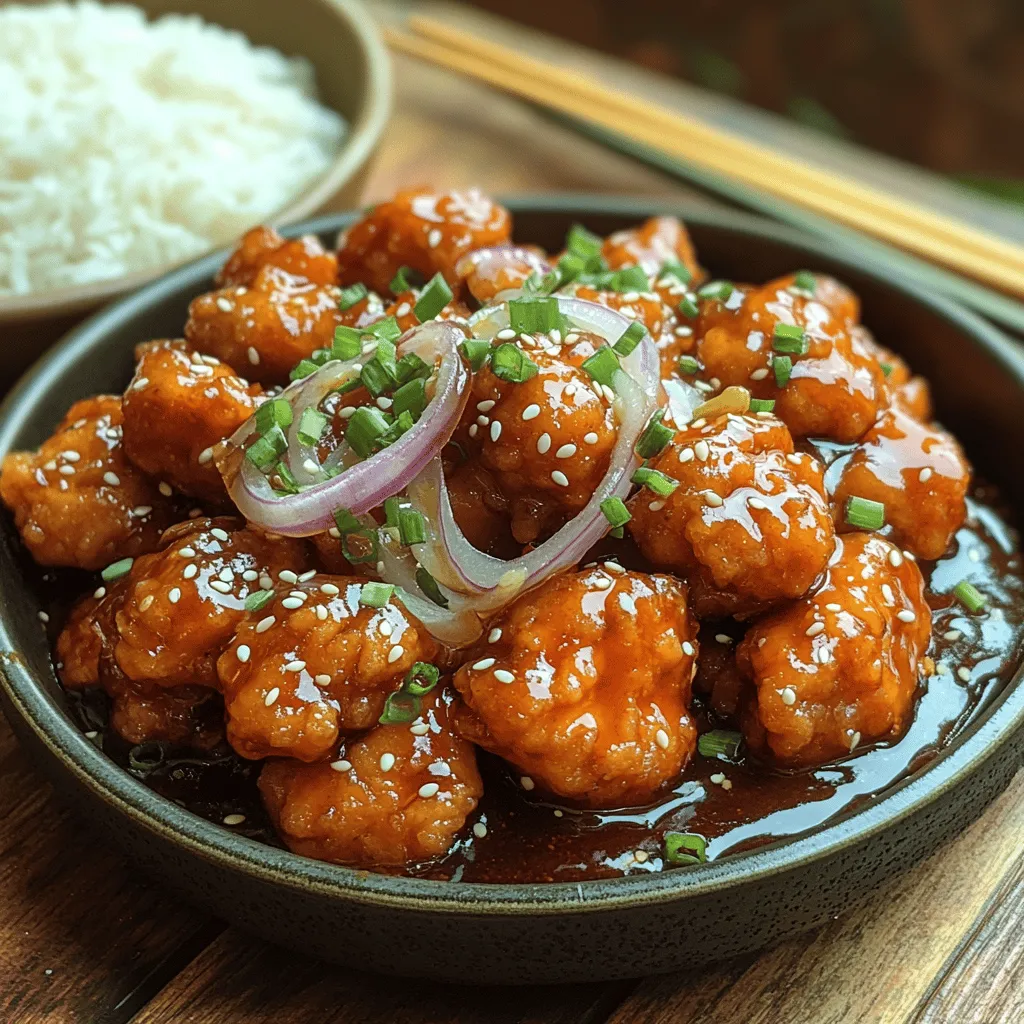 Delve into the world of Asian cuisine with our Delightfully Crispy General Tso’s Chicken recipe. This beloved dish, celebrated for its perfect blend of flavors and textures, has made its way into the hearts (and stomachs) of food lovers around the globe. The primary components of General Tso's Chicken are tender, juicy chicken thighs enveloped in a crispy coating, all coated in a savory sauce that strikes a delightful balance between sweet, spicy, and tangy flavors. Whether you’re looking to impress your family at a cozy dinner or simply craving a comforting meal after a long day, this recipe will guide you through every step of creating this classic dish in your own kitchen.