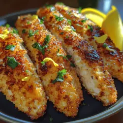 When it comes to quick and delicious meals, few dishes can rival the appeal of chicken tenders. They are beloved for their tender, juicy texture and versatility, making them a staple in many households. Our Zesty Lemon Garlic Parmesan Chicken Tenders take this classic favorite to new heights with an invigorating blend of flavors that is sure to tantalize your taste buds. Infused with the brightness of lemon and the rich savoriness of Parmesan, these chicken tenders are not just another recipe; they are a culinary experience.