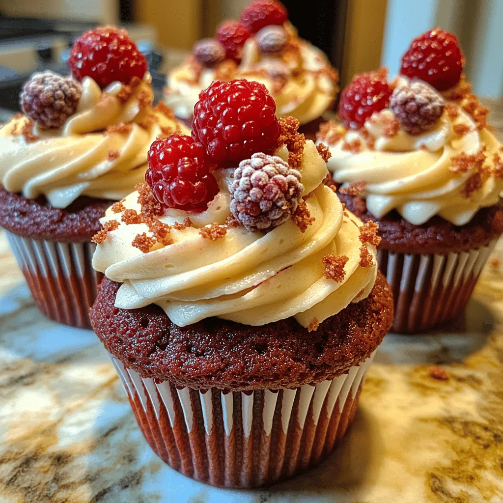 If you're looking for a dessert that tantalizes the taste buds and dazzles the eyes, look no further than Divine Red Velvet Cheesecake Cupcakes. These delightful treats are a harmonious blend of rich red velvet cake and luscious cheesecake filling, making them a perfect choice for any occasion. The striking deep red color, paired with a creamy top, creates an irresistible dessert that is as pleasing to the palate as it is to the eye. Whether you’re celebrating a birthday, an anniversary, or simply indulging in a sweet craving, these cupcakes are sure to impress both guests and family alike.