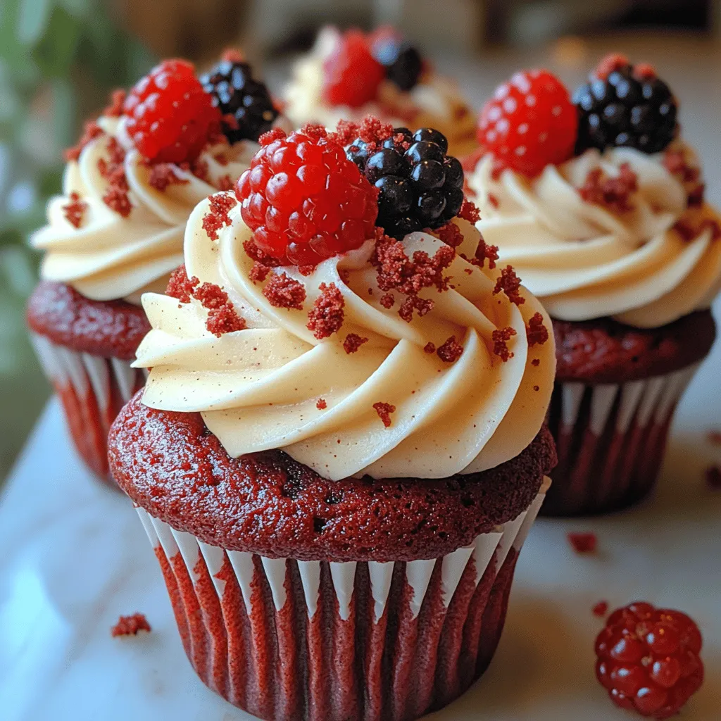 If you're looking for a dessert that tantalizes the taste buds and dazzles the eyes, look no further than Divine Red Velvet Cheesecake Cupcakes. These delightful treats are a harmonious blend of rich red velvet cake and luscious cheesecake filling, making them a perfect choice for any occasion. The striking deep red color, paired with a creamy top, creates an irresistible dessert that is as pleasing to the palate as it is to the eye. Whether you’re celebrating a birthday, an anniversary, or simply indulging in a sweet craving, these cupcakes are sure to impress both guests and family alike.