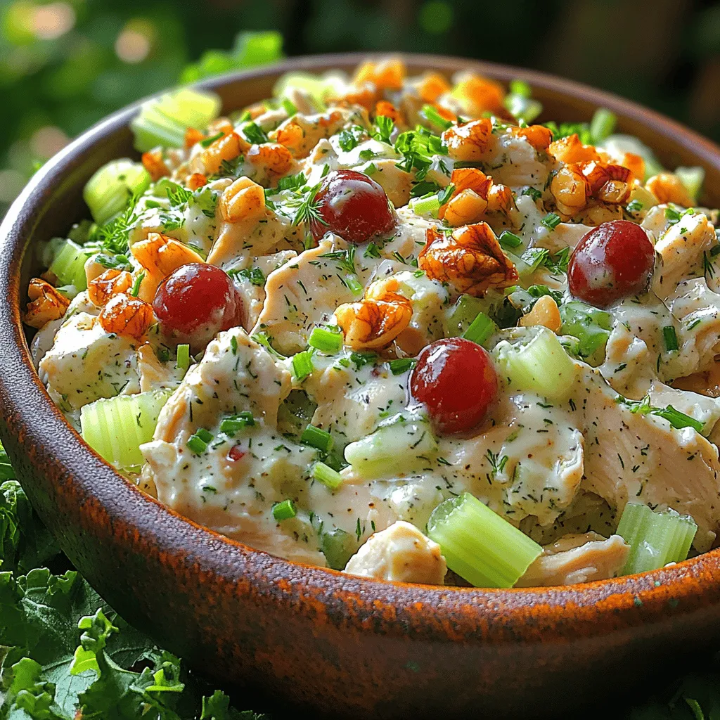 When it comes to chicken salad, the quality and preparation of the chicken are paramount. For this recipe, using cooked, shredded chicken is essential. Not only does this provide a tender texture, but it also allows the chicken to absorb the flavors of the dressing and herbs effectively.