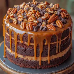 Turtle Caramel Cake is a dessert that has captured the hearts and taste buds of many with its rich flavors and delightful textures. This beloved cake is a harmonious blend of chocolate, caramel, and nuts, reminiscent of the classic turtle candies that many of us enjoyed as children. With its moist chocolate cake base, decadent caramel sauce, and a sprinkling of crunchy nuts, this cake is not just a treat for the palate but also a feast for the eyes.