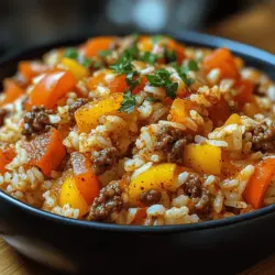 Paprika Delight: Ground Beef & Rice Casserole is a hearty dish that brings together the comforting flavors of seasoned ground beef, tender rice, and vibrant vegetables, all enveloped in a rich, paprika-infused sauce. This casserole not only satisfies hunger but also warms the soul, making it a staple in many households. Whether served at a family gathering or as a weeknight dinner, this dish embodies the spirit of home cooking, where love and nourishment come together.