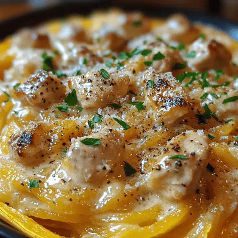 In recent years, spaghetti squash has surged in popularity among health enthusiasts and home cooks alike as a low-carb alternative to traditional pasta. This versatile vegetable, with its unique ability to transform into spaghetti-like strands when cooked, has become a staple for those looking to enjoy their favorite pasta dishes without the extra carbohydrates. One such delightful dish is the Light & Creamy Chicken Alfredo Spaghetti Squash, which brings together the creamy richness of Alfredo sauce with the nutritious benefits of spaghetti squash and lean chicken.