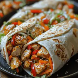 If you’re on the hunt for a dish that packs a punch while remaining easy to prepare, look no further than Spicy Firecracker Chicken Wraps. This recipe is a delightful fusion of spicy, sweet, and savory flavors that will tantalize your taste buds with every bite. The combination of marinated chicken, fresh vegetables, and a zesty sauce wrapped in a soft tortilla creates a meal that is not only satisfying but also incredibly versatile. Whether you're preparing a quick lunch, a meal for the kids, or looking to impress guests at a casual gathering, these wraps will undoubtedly steal the show.
