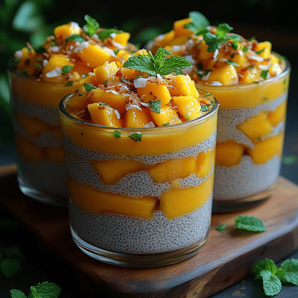 In the realm of healthy desserts, chia pudding has emerged as a popular choice for those looking to indulge without compromising their wellness goals. This delightful treat is not only a feast for the eyes but also offers a wealth of nutritional benefits. The Tropical Bliss Mango Chia Pudding perfectly encapsulates the essence of a vibrant, refreshing dessert, combining the creamy texture of chia seeds with the luscious sweetness of ripe mangoes. It’s an ideal option for breakfast, a snack, or even a light dessert that can brighten up any occasion.