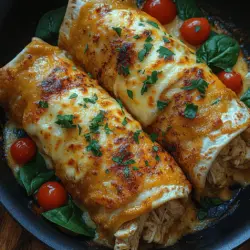In the fast-paced world we live in, quick and delicious meal options are more essential than ever. Enter the Cheesy Garlic Chicken Wraps, a delightful dish that seamlessly combines rich flavors with a satisfying texture, making it an ideal choice for busy weeknights or casual gatherings with friends and family. These wraps not only deliver on taste but also offer the convenience of using pre-cooked chicken, allowing you to whip up a scrumptious meal in no time.