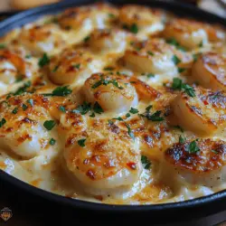 If you're looking to impress your friends and family with a dish that exudes comfort and sophistication, look no further than Savory Garlic Shrimp Gratin. This dish is a perfect blend of rich flavors and textures that makes it an ideal choice for special occasions, casual gatherings, or even a cozy dinner at home. The creamy garlic sauce enveloping the succulent shrimp, topped with a crunchy breadcrumb layer, is a culinary masterpiece that balances simplicity and elegance.