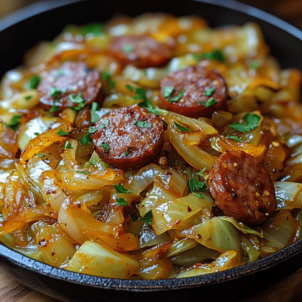 If you’re looking for a comforting dish that combines robust flavors with nutritious ingredients, look no further than Smoky Cabbage Delight with Sausage. This savory recipe is a perfect marriage of tender cabbage, smoky sausage, and vibrant spices, making it a favorite for weeknight dinners or gatherings. The appeal of this dish lies not only in its rich taste but also in its simplicity; it requires minimal effort while delivering maximum flavor.