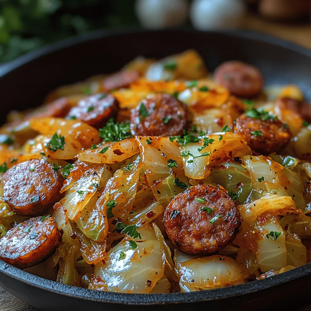 If you’re looking for a comforting dish that combines robust flavors with nutritious ingredients, look no further than Smoky Cabbage Delight with Sausage. This savory recipe is a perfect marriage of tender cabbage, smoky sausage, and vibrant spices, making it a favorite for weeknight dinners or gatherings. The appeal of this dish lies not only in its rich taste but also in its simplicity; it requires minimal effort while delivering maximum flavor.