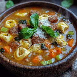 To truly appreciate the depth and richness of flavors in Savory Sausage Tortellini Soup, it’s essential to understand the core ingredients that come together to create this delightful dish. Each component has a specific role, contributing to the overall taste and nutritional value of the soup.