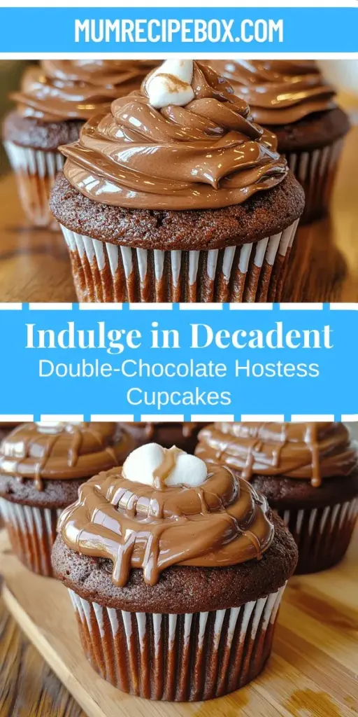 Indulge your sweet tooth with homemade decadent double-chocolate Hostess cupcakes! This delightful recipe takes the cherished classic and elevates it with rich chocolate flavor and creamy filling. Discover the joy of baking as you create moist chocolate cake topped with glossy ganache. Perfect for celebrations or cozy nights in, these cupcakes are sure to impress. Get ready to experience the satisfaction of making and enjoying a nostalgic treat from scratch!