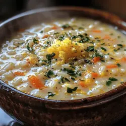 Bright & Zesty Greek Lemon Rice Soup