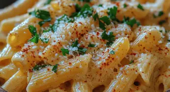 Garlic Lovers’ Dream Creamy Penne Pasta