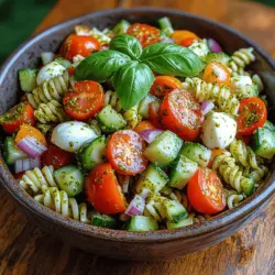 Fresh and Zesty Basil Pesto Pasta Salad