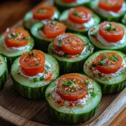 When it comes to appetizers that are both delightful and refreshing, Crisp Cucumber Herb Cream Cheese Cups stand out as a top choice. This recipe not only tantalizes the taste buds but also presents a vibrant and appealing aesthetic that can elevate any gathering. The combination of crunchy cucumbers, creamy herb-infused cheese, and a hint of citrus creates a harmonious balance of flavors that is perfect for a variety of occasions. Whether you're hosting a summer party, preparing for a picnic in the park, or simply looking for a light snack to enjoy at home, these cucumber cups offer versatility that caters to all tastes.