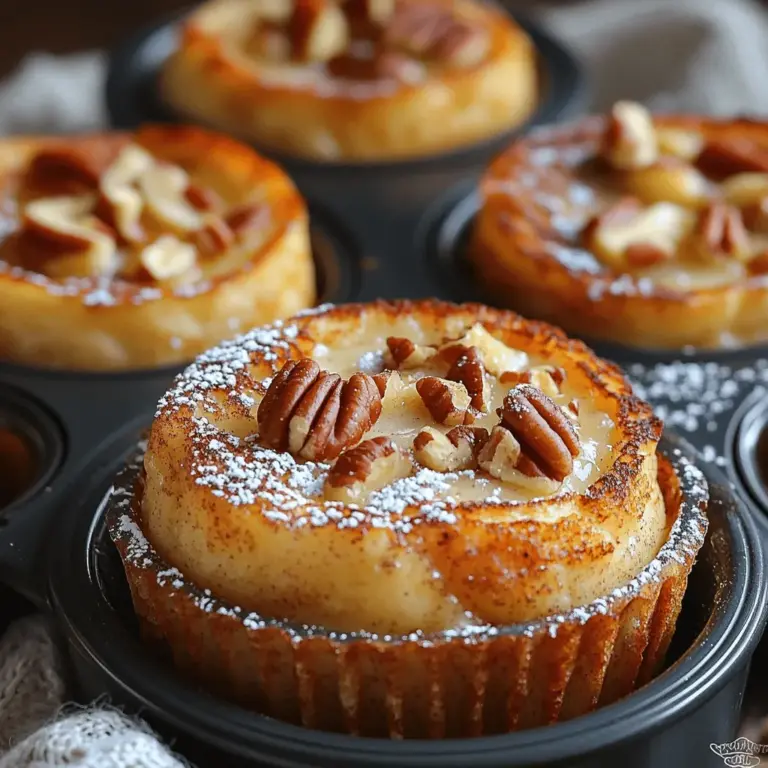 Imagine a delightful breakfast that combines the comforting warmth of freshly baked bread with the sweet, tart crunch of apples and the satisfying texture of pecans. Welcome to the world of Apple Pecan French Toast Cups—an innovative twist on the classic French toast that’s perfect for breakfast or brunch gatherings. These individual servings are not only visually appealing but also incredibly easy to prepare, making them an ideal choice for special occasions or casual family meals alike.