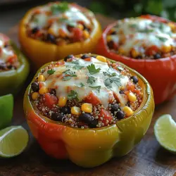 In today's culinary landscape, vibrant and healthy meals are not just a trend; they have become a way of life for many. Eating with color not only nourishes the body but also delights the senses, creating an experience that is as visually appealing as it is satisfying. One dish that perfectly embodies this philosophy is the Colorful Quinoa-Stuffed Bell Peppers. These stuffed peppers are not only a feast for the eyes, with their bright hues of red, yellow, and green, but they also offer a wealth of nutritional benefits that make them ideal for any occasion—be it a weeknight dinner, a family gathering, or a special celebration.