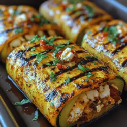 Grilled Zucchini Feta Foldovers are a delightful culinary creation that combines the freshness of summer vegetables with the rich, tangy flavor of feta cheese. This dish not only tantalizes your taste buds but also embodies the essence of healthy eating by focusing on fresh, wholesome ingredients. The foldovers can be served as a light lunch, an elegant appetizer, or even as a side dish for your next barbecue, making them incredibly versatile for any occasion.