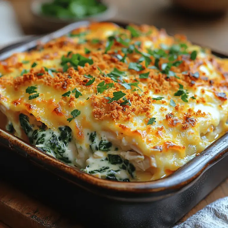 To create the perfect Creamy Spinach Chicken Casserole, understanding the key ingredients is essential. Each component contributes not only to the flavor but also to the overall texture and nutritional value of the dish.