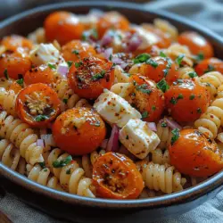 To truly appreciate the deliciousness of the Roasted Tomato Feta Pasta Salad, it's essential to understand the key ingredients that contribute to its unique flavor profile.