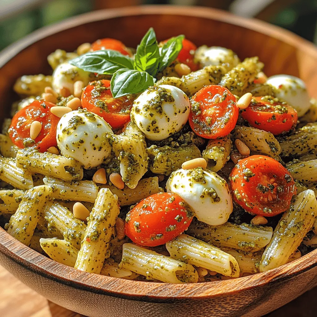 As the warm sun graces our days and the allure of outdoor dining beckons, there’s no better way to celebrate the season than with a vibrant and refreshing dish like Chilled Caprese Pesto Pasta. This exquisite creation captures the essence of Italian culinary tradition while infusing a modern twist that makes it a perfect addition to any summer gathering, picnic, or light family dinner. Imagine a colorful plate filled with perfectly cooked pasta, glistening with a luscious pesto sauce, and adorned with fresh mozzarella and juicy cherry tomatoes. Not only does this dish tantalize the taste buds, but it also serves as a visual feast, showcasing the beauty of fresh ingredients.