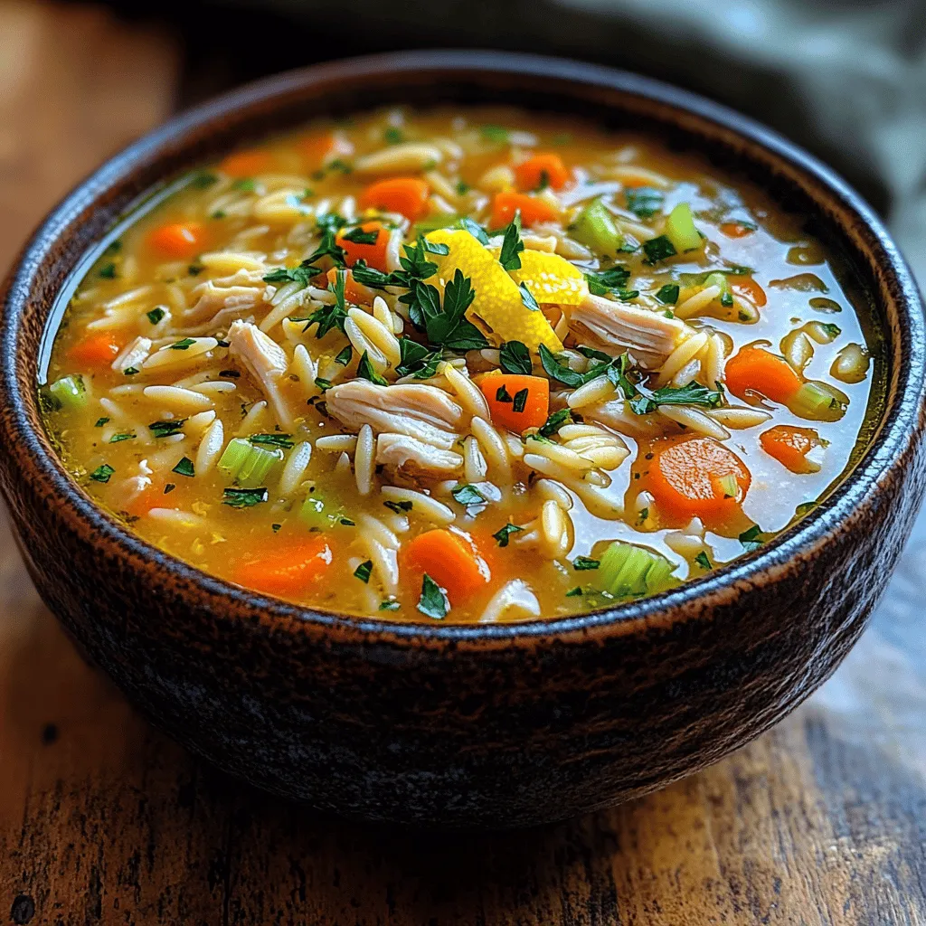 If you're in search of a comforting and flavorful dish that can warm your soul on a chilly day, look no further than Zesty Creamy Lemon Chicken Orzo Soup. This delightful recipe is a harmonious blend of tender chicken, zesty lemon, and creamy broth, combined with the satisfying chew of orzo pasta. Not only does it serve as a perfect meal for lunch or dinner, but it also brings a sense of home and nostalgia, reminiscent of cozy family dinners and gatherings.