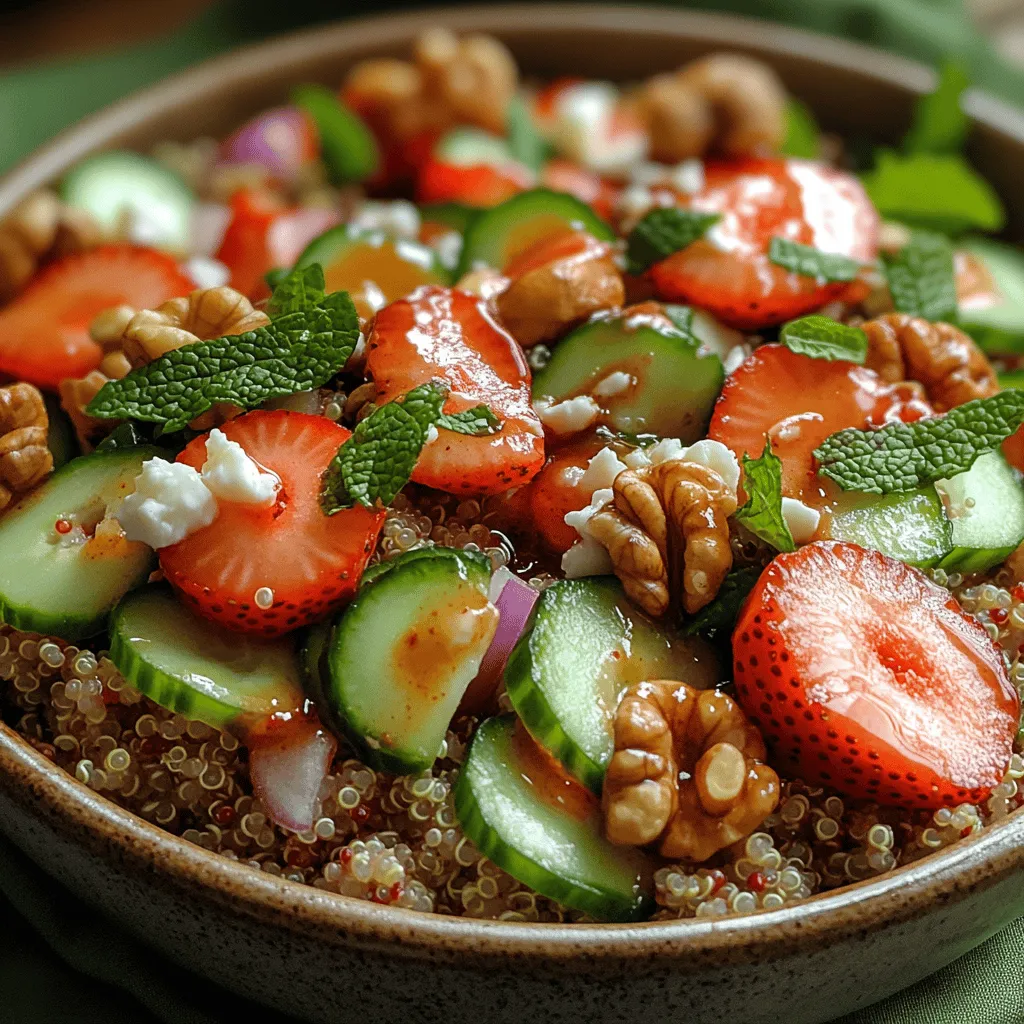 In recent years, quinoa salads have surged in popularity among health-conscious eaters, fitness enthusiasts, and anyone looking to add more nutritious options to their meals. Quinoa, often hailed as a superfood, serves as a versatile base for a variety of salads, appealing to those who appreciate both flavor and nutrition. One standout recipe that encapsulates this trend is the Sweet and Tangy Strawberry Quinoa Salad. This vibrant dish combines the earthy notes of quinoa with the bright, refreshing taste of strawberries, creating a delightful balance that tantalizes the taste buds.