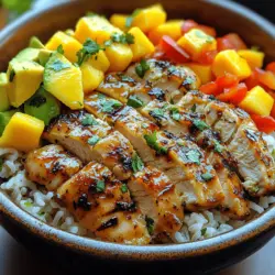 Tropical Paradise Chicken Rice Bowl: A Flavorful Escape to the Tropics