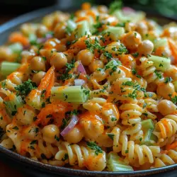 Spicy Buffalo Chickpea Pasta Salad Recipe