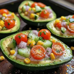 In the world of culinary delights, few ingredients have captured the hearts of health enthusiasts quite like avocados. Creamy Avocado Garden Boats embody health, flavor, and creativity, making them a vibrant addition to any meal or snack. This dish seamlessly combines the rich, buttery flavor of ripe avocados with a medley of fresh produce, resulting in a visually appealing and nutrient-packed treat. As more people turn to avocado-based recipes not only for their taste but also for their impressive health benefits, Creamy Avocado Garden Boats have emerged as a must-try for anyone looking to elevate their dining experience with a simple yet satisfying dish.