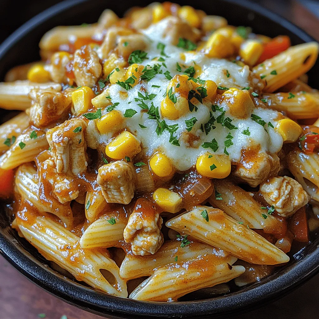 In today's fast-paced world, finding time to prepare a wholesome meal can often feel like a daunting task. Enter the BBQ Chicken Pasta Skillet—a delightful blend of savory BBQ chicken and hearty pasta, all cooked in one convenient skillet. This dish is not only quick and easy to prepare but also bursting with flavor, making it the ideal choice for busy weeknights when you want something delicious without spending hours in the kitchen. The unique fusion of smoky BBQ flavors and comforting pasta creates a meal that is sure to please family members of all ages.