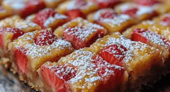 Strawberry Lemon Blondies Recipe: A Refreshingly Sweet Delight
