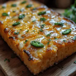 Cornbread is a cherished staple in many cuisines, especially within American Southern cooking, where it has found its way into homes and hearts alike. This comforting dish, with its rich history and versatile applications, often serves as a side to hearty stews, barbecue, and various dishes that benefit from a warm, buttery accompaniment. While traditional cornbread is undeniably delicious, we’re here to elevate this classic with a vibrant twist: Spicy Cheddar Delight: Baked Jalapeño Cheddar Cornbread.