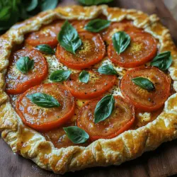 As summer rolls in, the vibrant colors and fresh flavors of seasonal produce beckon us to the kitchen. One dish that perfectly encapsulates the essence of summer is the Rustic Tomato Basil Galette. This delightful recipe marries the juiciness of ripe tomatoes with the aromatic charm of fresh basil, all enveloped in a golden, flaky crust. It's a dish that is not only visually appealing but also incredibly versatile, making it an ideal choice for casual gatherings, elegant picnics, or a simple family dinner.