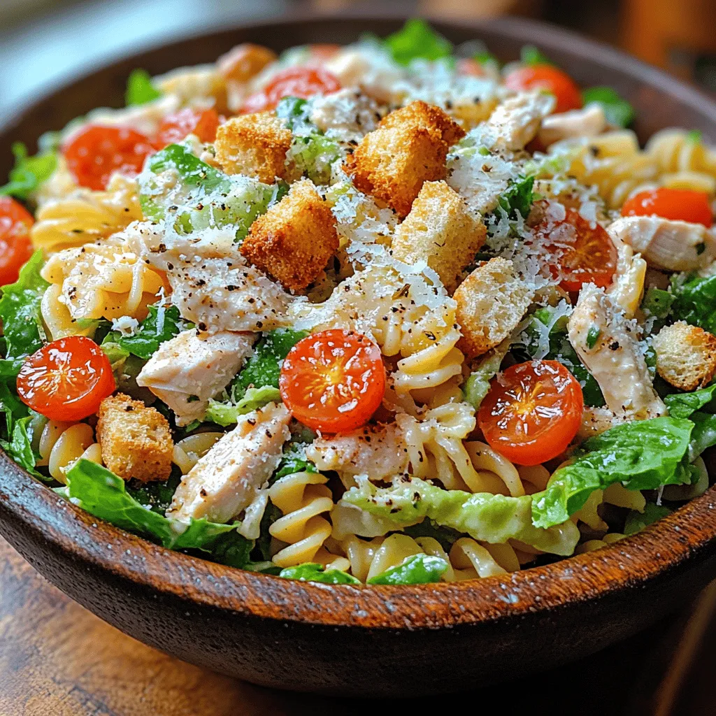 To create the Creamy Chicken Caesar Pasta Salad Delight, it’s essential to understand the role of each ingredient in the recipe. Each component contributes not only to the flavor but also to the overall texture and nutritional profile of the dish.