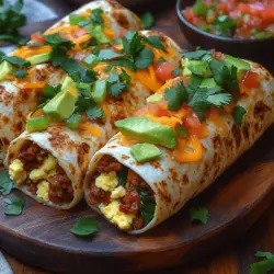 Breakfast is often touted as the most important meal of the day, and for good reason. A nutritious and satisfying breakfast can set the tone for your entire day, providing the energy needed to tackle the morning ahead. Among the myriad of breakfast options, Savory Sunrise Breakfast Burritos stand out as an ideal choice for those seeking both flavor and nourishment. These delightful burritos are packed with protein-rich eggs, zesty chorizo, and vibrant vegetables, making them not only delicious but also quick and easy to prepare. This article will guide you through the ingredients, preparation steps, and nutritional benefits of these mouthwatering breakfast burritos.