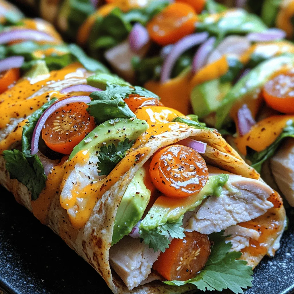 In the world of quick meals, BBQ Ranch Turkey Wraps stand out as a delicious and convenient option that caters to both flavor enthusiasts and health-conscious eaters. This recipe seamlessly combines the smoky richness of turkey with the zesty kick of BBQ sauce and the creamy goodness of ranch dressing. Whether you’re looking for a quick lunch to pack for work, a satisfying meal for a picnic, or a light dinner that doesn't compromise on taste, these wraps are an excellent choice. Not only are they incredibly easy to prepare, but they also provide a nutritious balance that makes them a favorite among families and busy individuals alike.