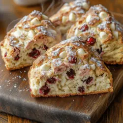 Scones are a delightful treat that have won hearts across the globe with their tender, crumbly texture and versatility. Traditionally associated with British tea time, these baked goods have evolved to become a staple in cafes and homes alike. From classic recipes to innovative flavors, scones offer an irresistible combination of convenience and indulgence. Among the myriad of flavor profiles, the Cranberry White Chocolate Delight Scones stand out as a particularly enticing option. The tartness of dried cranberries harmonizes beautifully with the sweetness of white chocolate, creating a balance that is both refreshing and decadent.