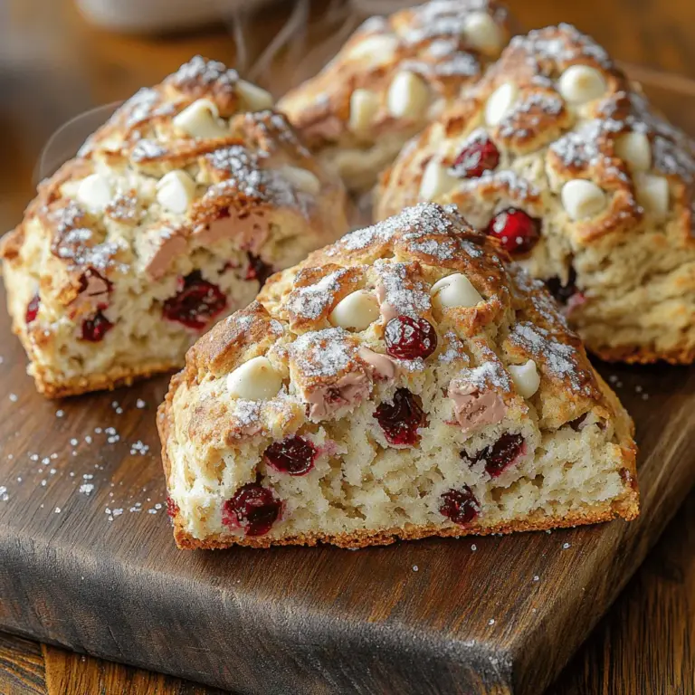 Scones are a delightful treat that have won hearts across the globe with their tender, crumbly texture and versatility. Traditionally associated with British tea time, these baked goods have evolved to become a staple in cafes and homes alike. From classic recipes to innovative flavors, scones offer an irresistible combination of convenience and indulgence. Among the myriad of flavor profiles, the Cranberry White Chocolate Delight Scones stand out as a particularly enticing option. The tartness of dried cranberries harmonizes beautifully with the sweetness of white chocolate, creating a balance that is both refreshing and decadent.