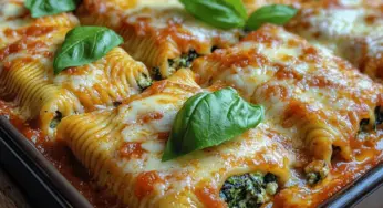 Spinach & Ricotta Stuffed Manicotti: A Comforting Italian Classic