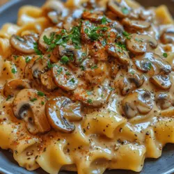 Indulge in Creamy Mushroom Stroganoff Delight: A Comforting Vegan Recipe