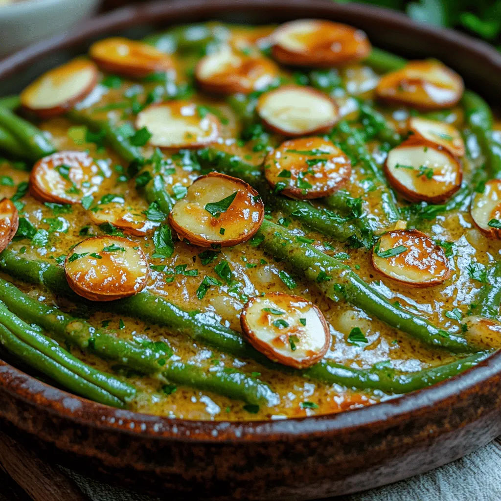 Garlic Butter Green Bean Almondine is a vibrant and flavorful dish that has captured the hearts of many home cooks and food enthusiasts alike. This delightful recipe combines fresh green beans with the rich taste of garlic and butter, complemented by the crunchy texture of toasted almonds. Its appeal lies not only in its delicious flavor profile but also in its striking presentation, making it a perfect side dish for any meal, from weeknight dinners to festive gatherings.