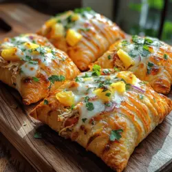 Tropical Delight: Pineapple Pepper Chicken Pockets