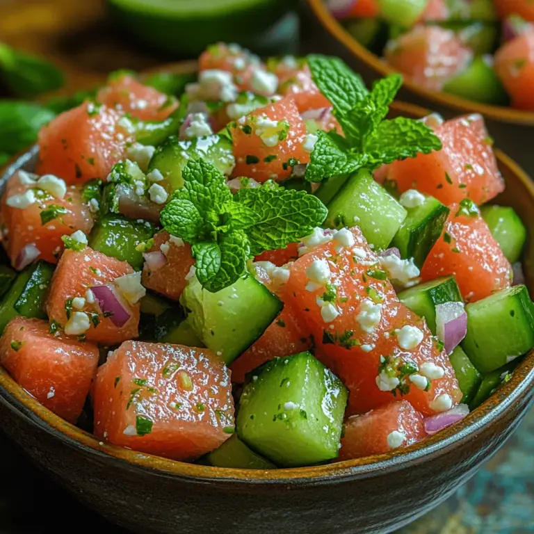 As the warm days of summer approach, the desire for light and refreshing meals becomes more pronounced. Enter the world of summer salads, a culinary trend that emphasizes fresh ingredients and vibrant flavors. Among the myriad of salad options, the Refreshing Watermelon Mint Salad Cups stand out as a quintessential summer dish. This salad is not only visually appealing but also packed with flavor and nutrition, making it an ideal choice for picnics, barbecues, or simply a healthy snack at home.