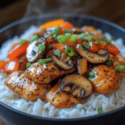 Savory Black Pepper Chicken with Mushrooms: A Flavorful Delight
