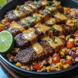 If you are on the lookout for a dish that combines bold flavors, satisfying textures, and convenience, look no further than Sizzling Steak & Queso Rice. This recipe has quickly become a favorite in many households, thanks to its hearty ingredients and the delightful fusion of ingredients that come together to create a memorable meal. Whether you are cooking for a family dinner or a quick weeknight meal, Sizzling Steak & Queso Rice delivers the kind of comfort food that brings everyone to the table and keeps them coming back for more.